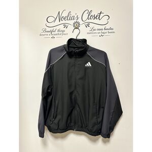 Adidas Basketball Track Jacket Black/Grey - Size L